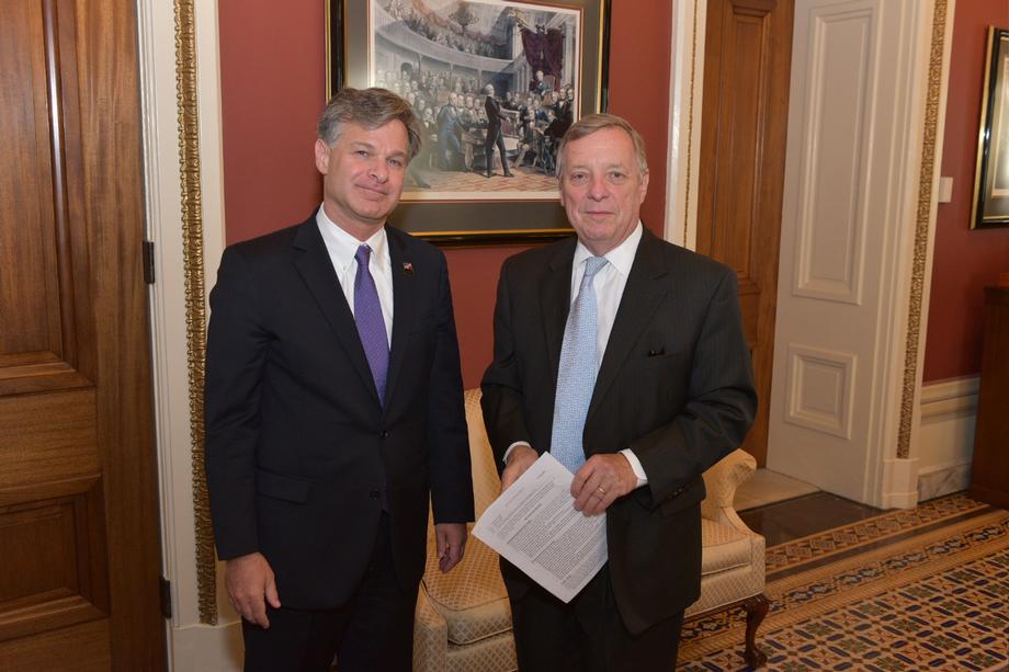 Durbin Meets With Christopher Wray, Nominee For FBI Director