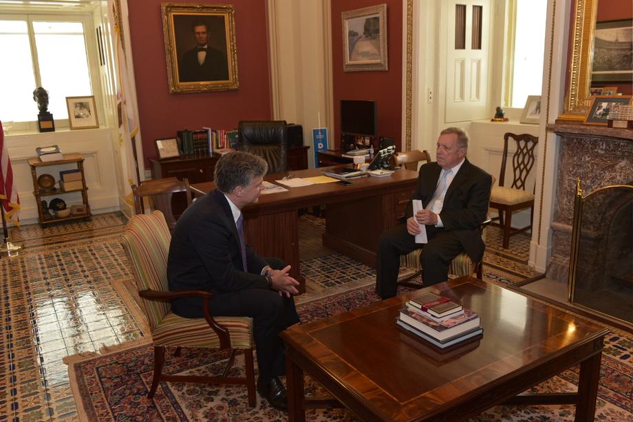 Durbin Meets With Christopher Wray, Nominee For FBI Director