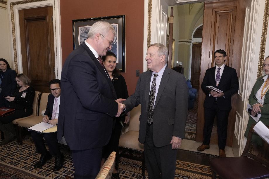 DURBIN, WICKER, SENATORS MEET WITH UKRAINIAN FOREIGN MINISTER ANDRII SYBIHA