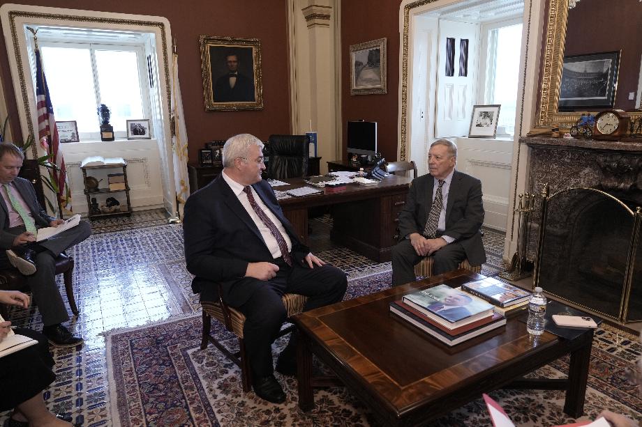 DURBIN, WICKER, SENATORS MEET WITH UKRAINIAN FOREIGN MINISTER ANDRII SYBIHA