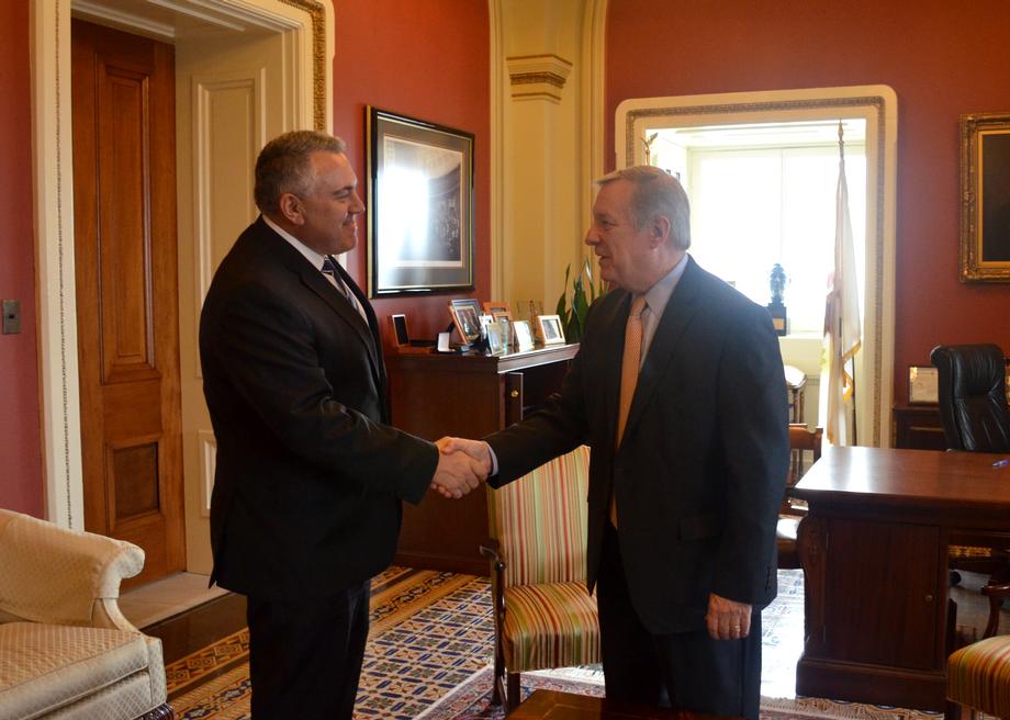 February 7, 2017 - Senator Durbin met with Australian Ambassador Hockey.