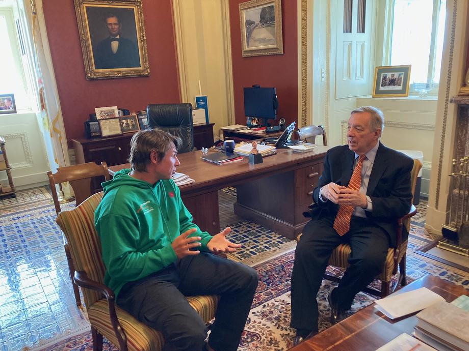DURBIN MEETS WITH LITHUANIAN ROWER AURIMAS VALUJAVICIUS