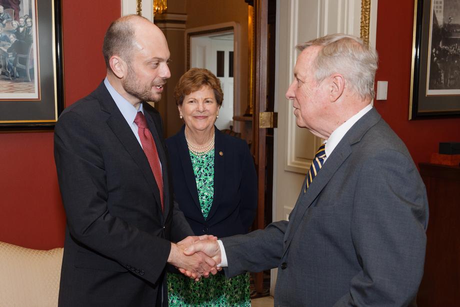 DURBIN, SHAHEEN MEET WITH VLADIMIR KARA-MURZA FOLLOWING RECENT BIDEN-HARRIS ADMINISTRATION PRISONER SWAP WITH RUSSIA