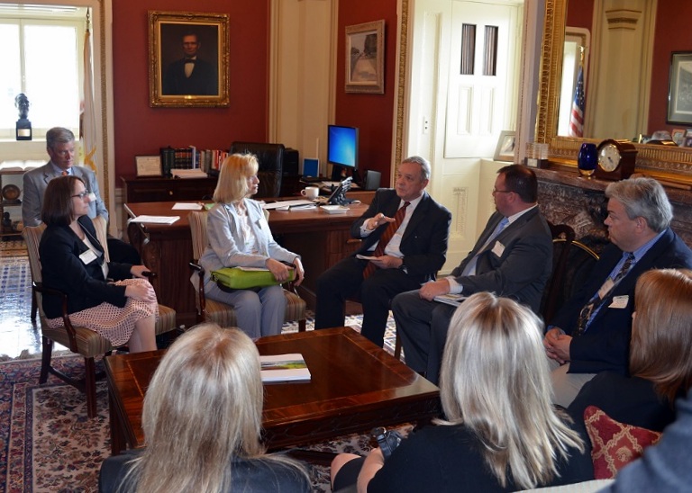 [WASHINGTON, DC] – U.S. Senator Dick Durbin (D-IL) met with mayors and local leaders from Champaign County.