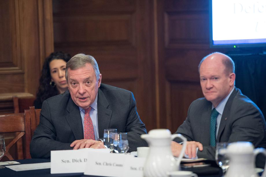 April 13th - Senator Durbin spoke at a Senate Steering meeting on the need to pass comprehensive immigration reform.