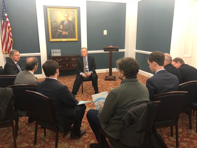 DURBIN DISCUSSES EFFORTS TO COMBAT ANTISEMITISM AND IMPORTANCE OF TWO-STATE SOLUTION WITH ILLINOIS MEMBERS OF J STREET