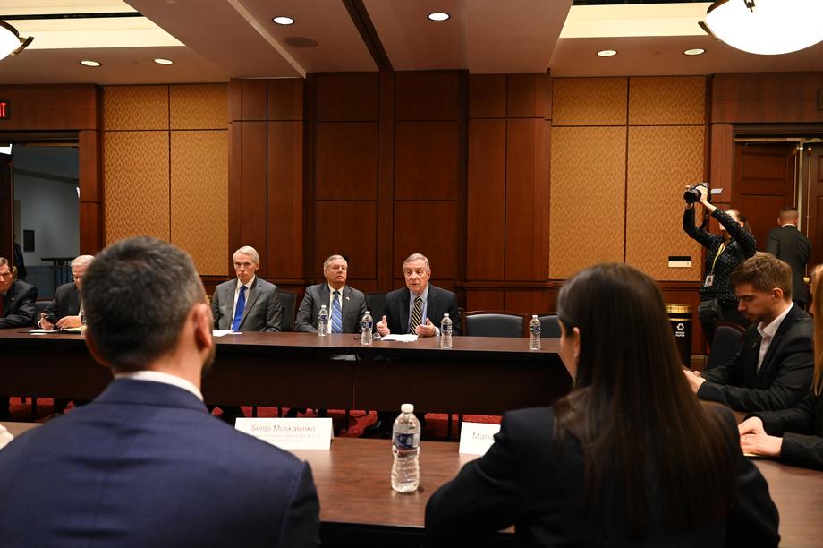 DURBIN MEETS WITH MEMBERS OF THE UKRAINIAN PARLIAMENT