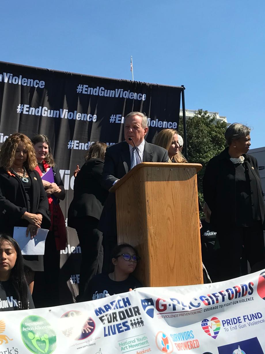 Durbin Calls For Senate Action On Gun Violence At National Rally