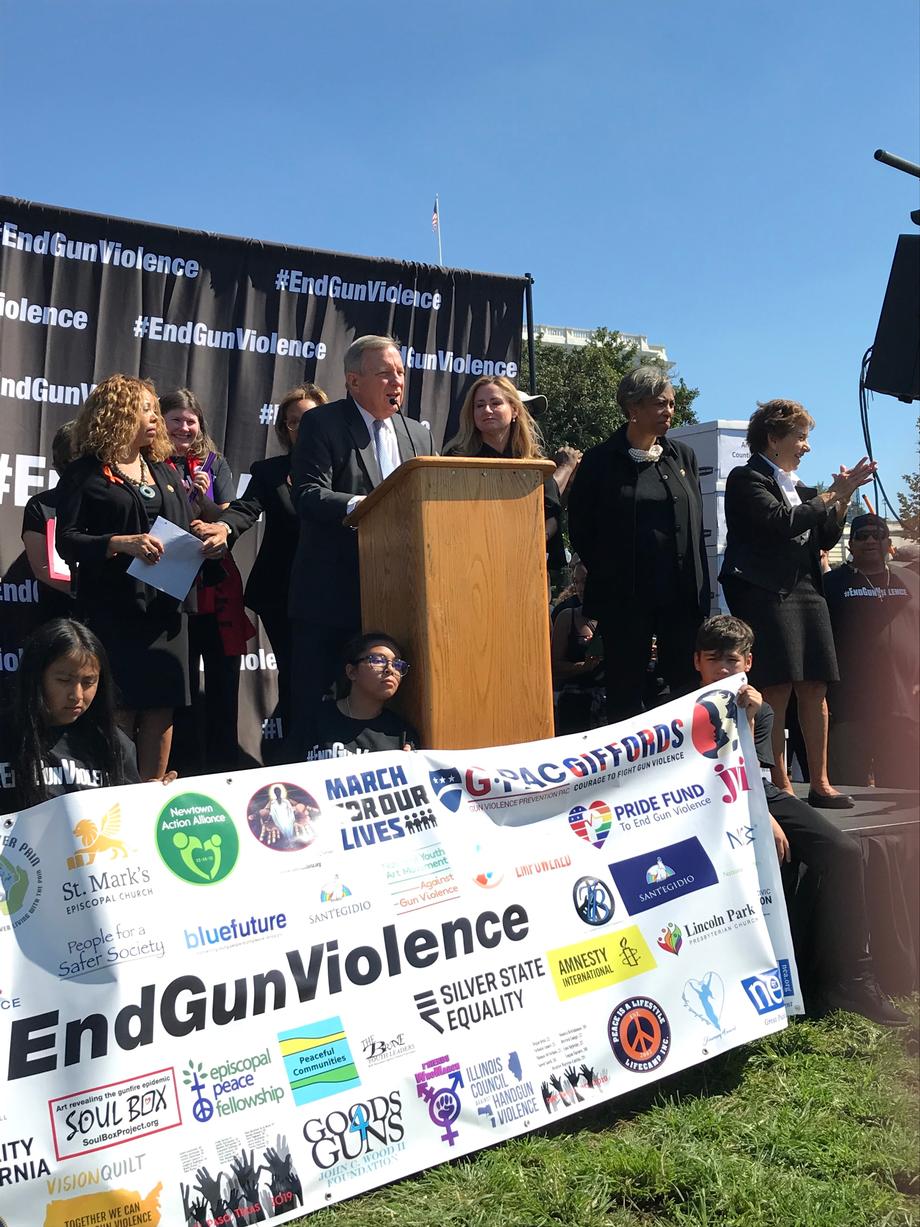 Durbin Calls For Senate Action On Gun Violence At National Rally