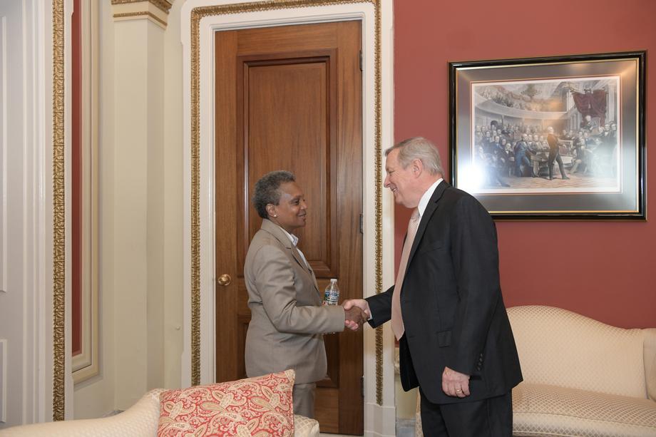 Durbin Meets With Chicago Mayor-elect Lightfoot