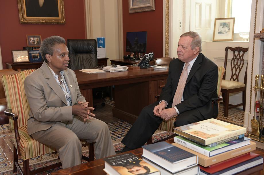 Durbin Meets With Chicago Mayor-elect Lightfoot