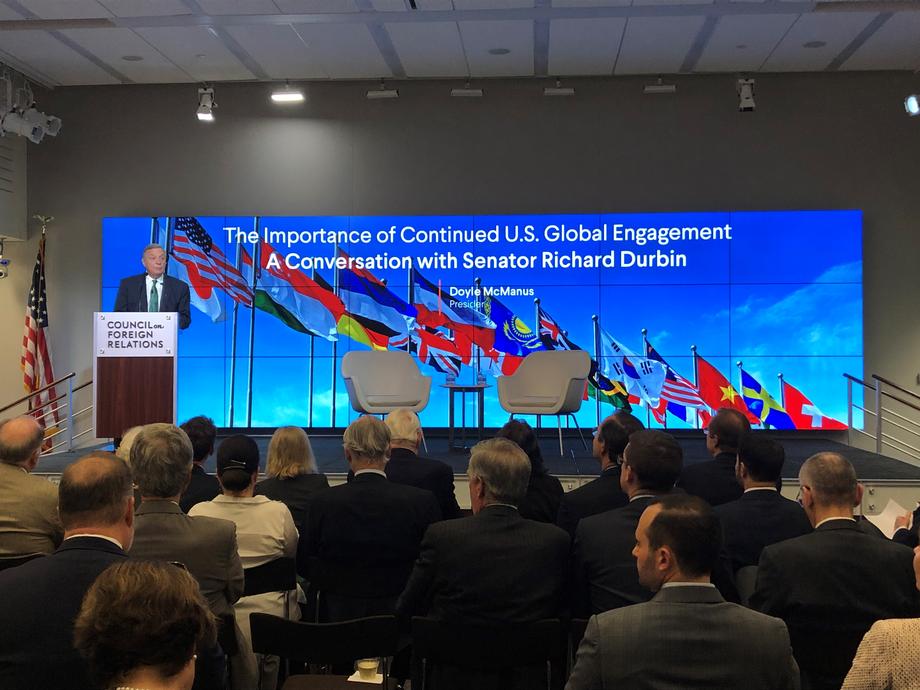 Durbin Discusses The Importance Of Continued U.S. Global Engagement At Council On Foreign Relations