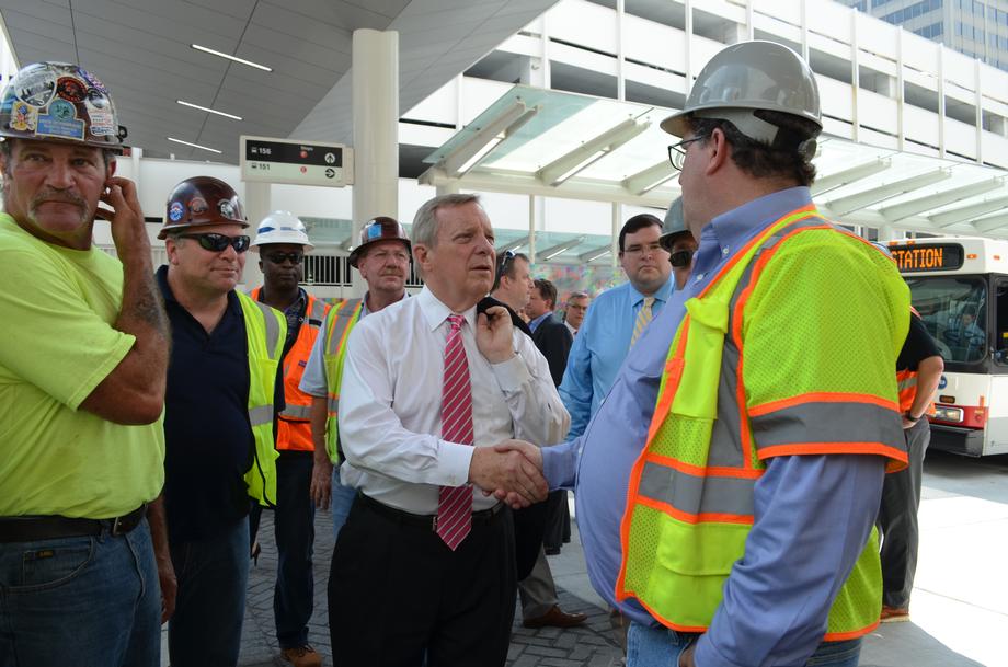 August 30, 2016 - Senator Durbin spoke at the ribbon-cutting ceremony for the new Union Station Transit Center in Chicago