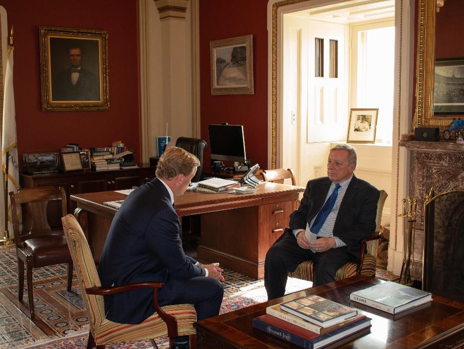 DURBIN MEETS WITH NOMINEE TO SERVE AS CHAIRMAN OF THE CFTC