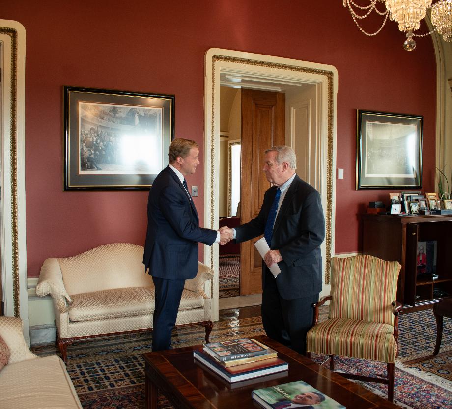 DURBIN MEETS WITH NOMINEE TO SERVE AS CHAIRMAN OF THE CFTC