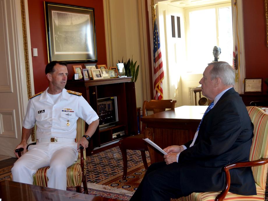 September 16, 2015 - I hosted Admiral Richardson, our nation's next Chief of Naval Operations. 