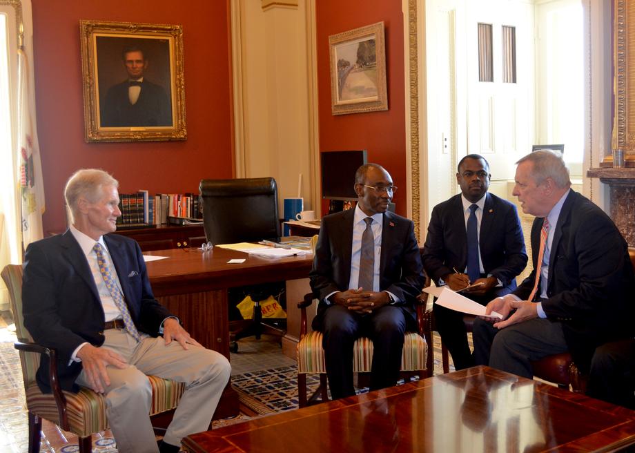 September 16, 2015 - Senator Bill Nelson (D-FL) and I hosted Prime Minister Evens of Haiti.