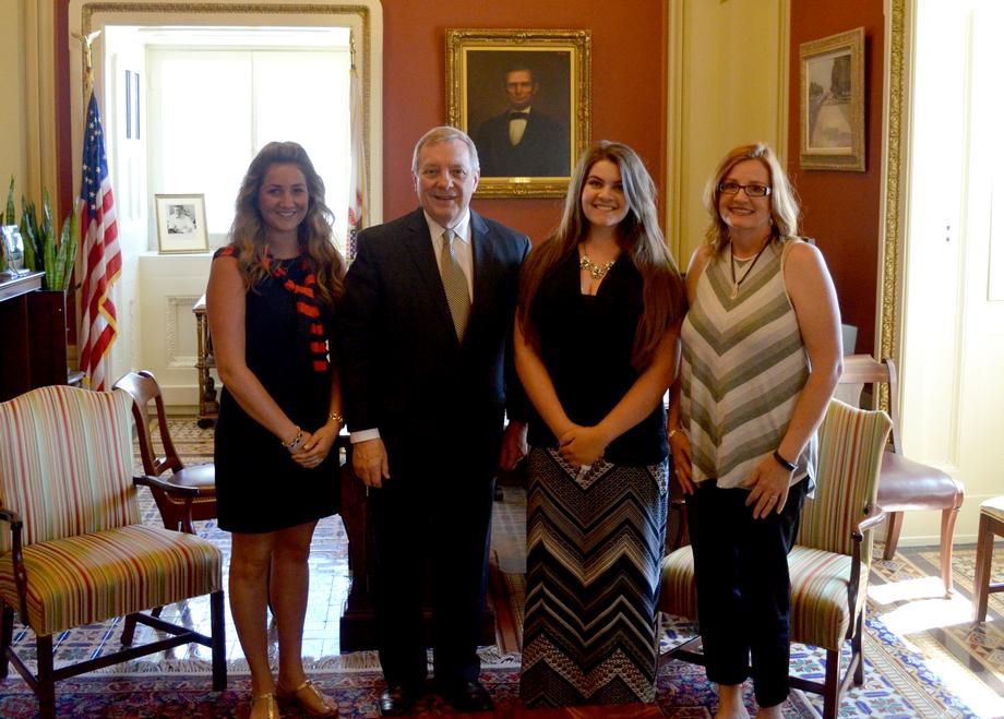 June 14, 2016 - Senator Durbin met with Allison Witkowski, a National History Fair finalist from Ridgewood High School.