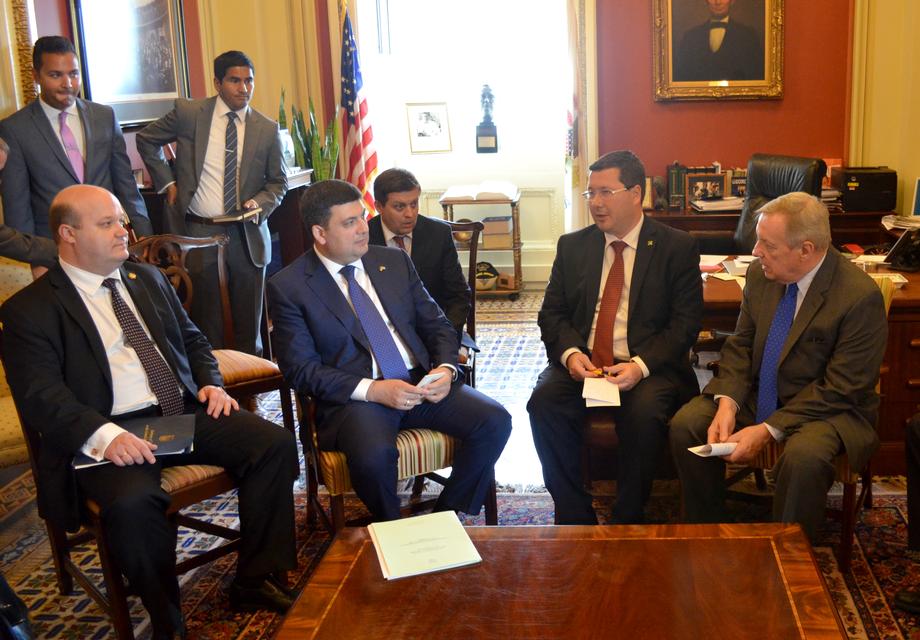 June 15, 2016 - Senator Durbin met with Volodymyr Groysman, the Prime Minister of Ukraine, to discuss US-Ukrainian relations.