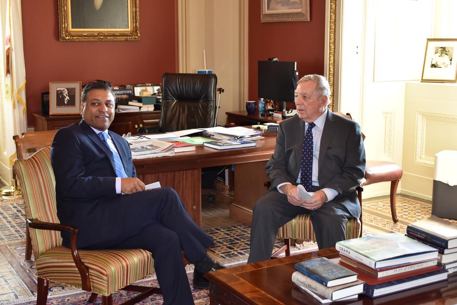 DURBIN MEETS WITH OFFICE OF NATIONAL DRUG CONTROL POLICY DIRECTOR GUPTA