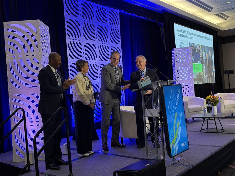 DURBIN RECEIVES DISTINGUISHED SERVICE AWARD FROM ILLINOIS HEALTH AND HOSPITAL ASSOCIATION