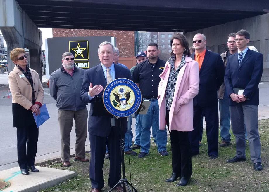 March 18, 2016 - I joined Representative Cheri Bustos in Rock Island to discuss our new legislation to strengthen the Rock Island Arsenal.