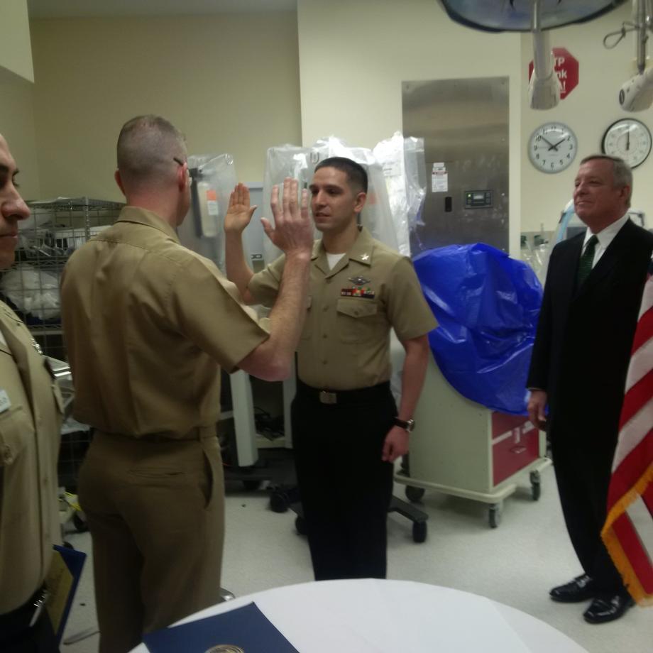 March 11, 2016 - I attended the attend the Naval re-enlisting ceremony of Hospital Corpsman Second Class Jose Tamez at Stroger Hospital