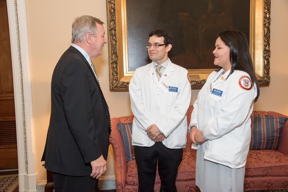 Durbin Hosts Illinois Members, Loyola Dreamer Med Students At Delegation Lunch