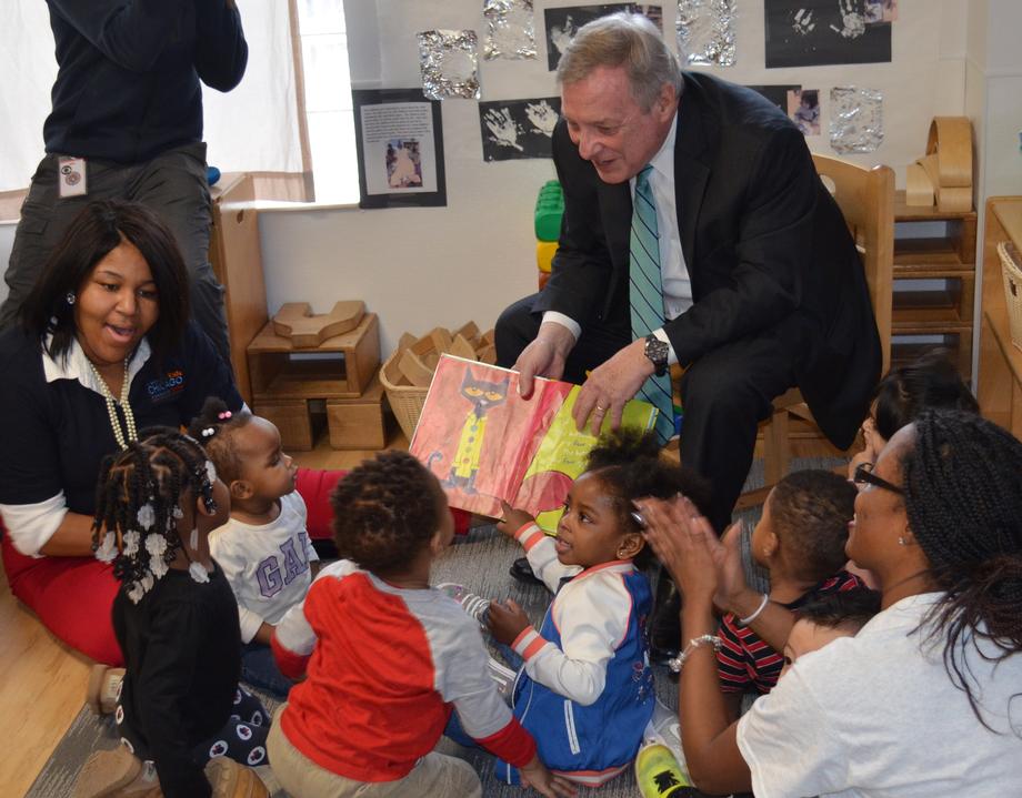 January 29, 2018 - Senator Durbin read to children in Chicago Commons' early childhood programming