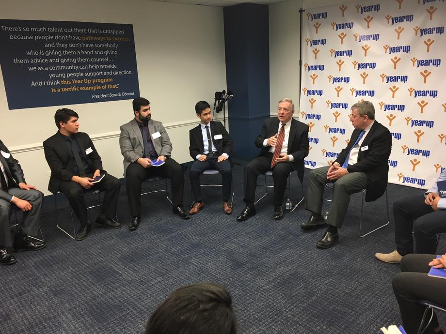 January 12, 2018 - Senator Durbin met with Dreamers who have succeeded at Year Up Chicago
