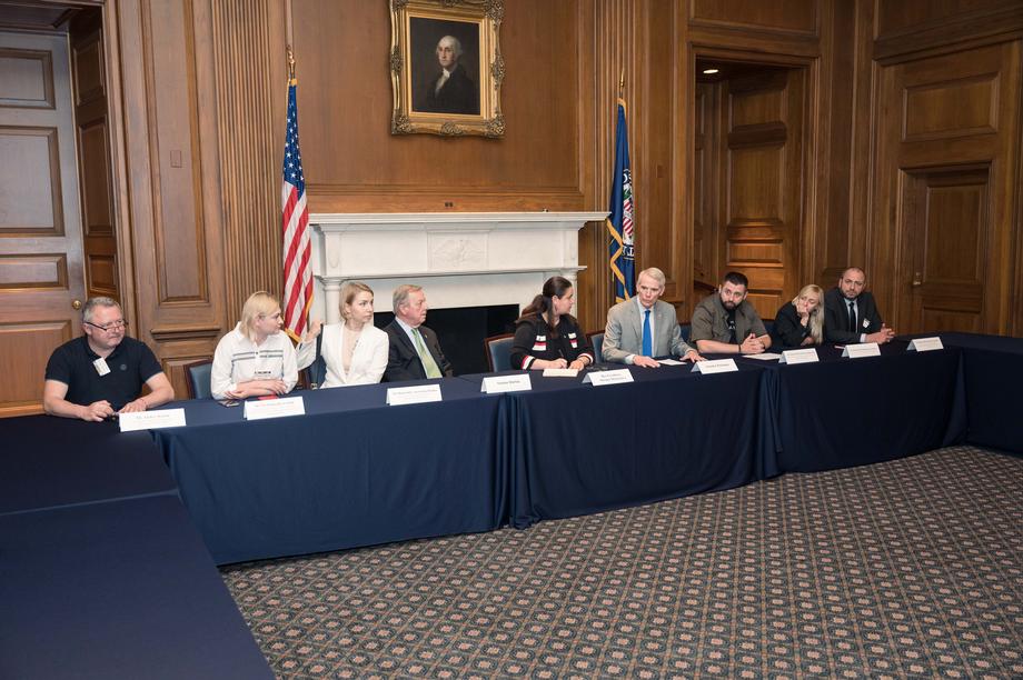 Portman, Durbin, Ukraine Caucus Receive Updates From Members of the Ukrainian Parliament  