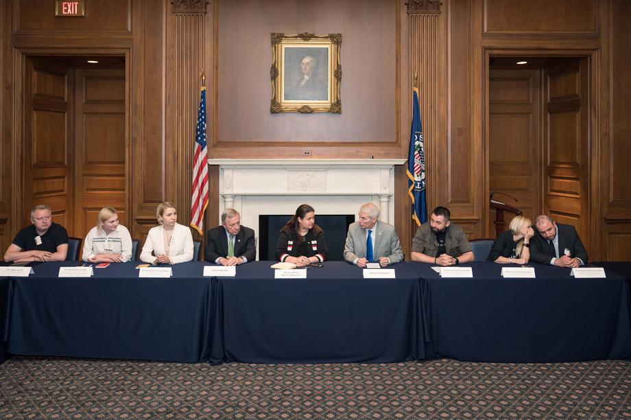 Portman, Durbin, Ukraine Caucus Receive Updates From Members of the Ukrainian Parliament  