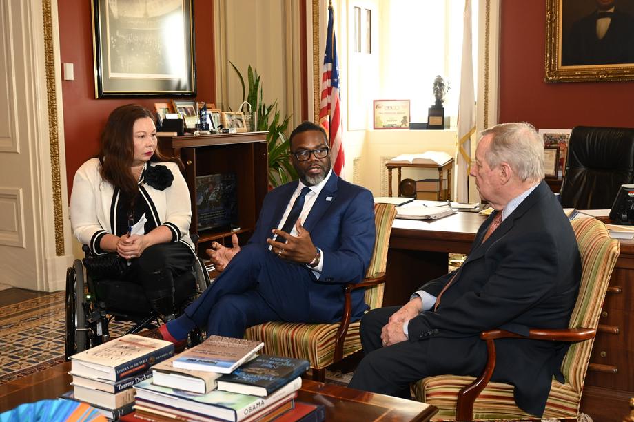 DURBIN, DUCKWORTH MEET WITH CHICAGO MAYOR-ELECT BRANDON JOHNSON