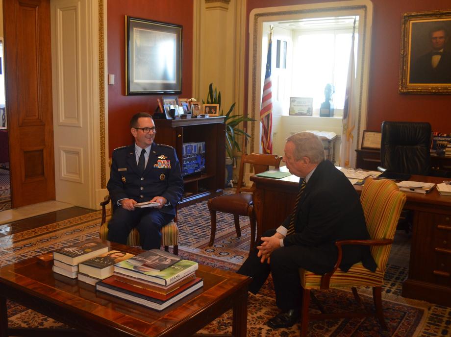 Durbin Meets With Chief Of National Guard To Discuss Trump Admin Diversion Of Funding To Border Wall