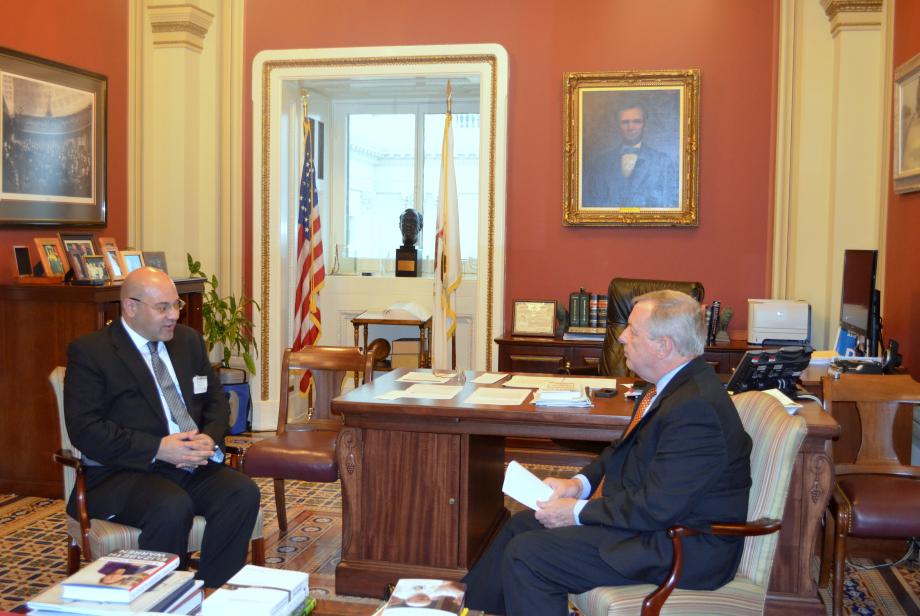 U.S. Senator Dick Durbin (D-IL) met with Ambassador of Iraq Lukman Faily regarding an update on the situation in Iraq.
