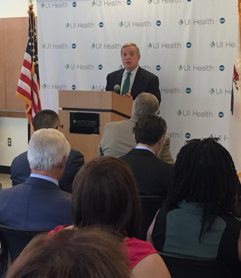 August 16, 2017 – During National Health Center Week, Senator Durbin spoke at Mile Square Health Center in Chicago about the critical role community health centers play in the lives of the 1.3 million Illinois residents who rely on them for primary care.