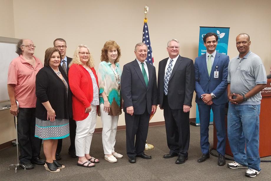 August 16, 2017 – During National Health Center Week, Senator Durbin spoke at Chestnut Health Systems in Normal about the critical role community health centers play in the lives of the 1.3 million Illinois residents who rely on them for primary care.