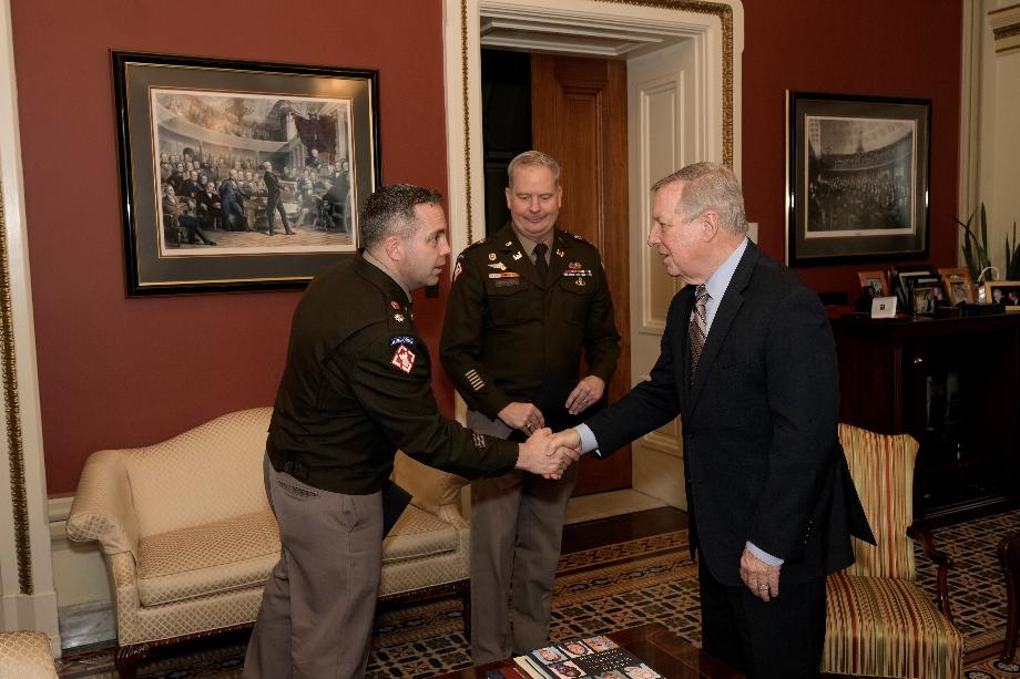 DURBIN TALKS ILLINOIS WATER INFRASTRUCTURE PROJECTS WITH CHICAGO ARMY CORPS DISTRICT COMMANDER