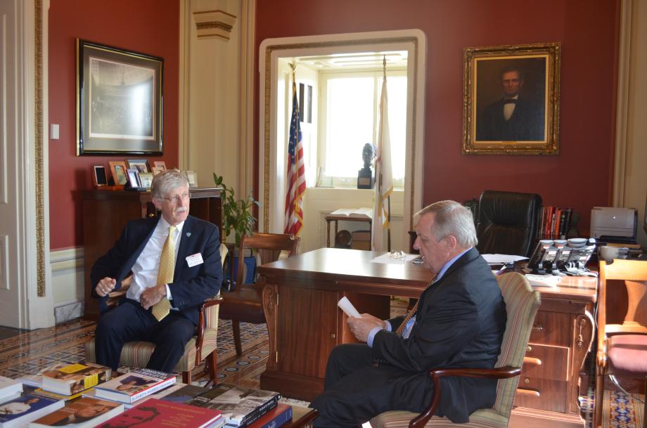 U.S. Senator Dick Durbin (D - IL) met with National Institutes of Health Director , Dr. Francis Collins, to talk about biomedical research.