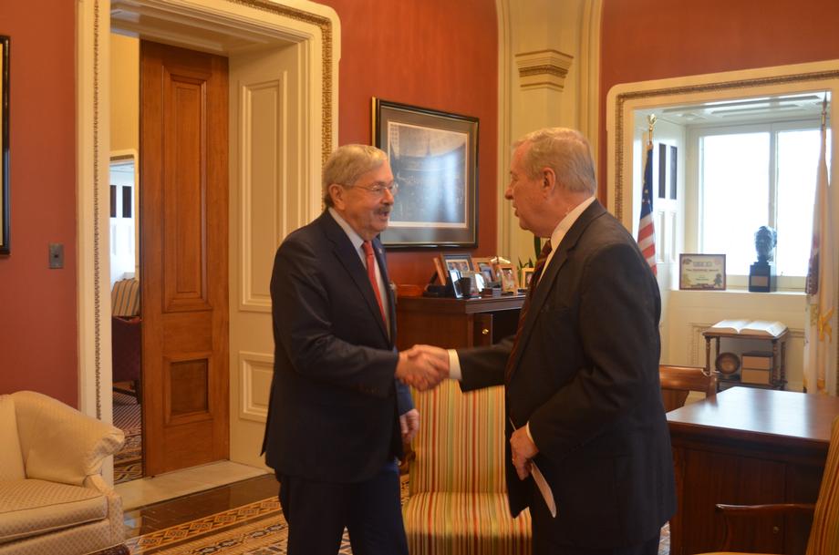 Durbin Meets With US Ambassador to China Terry Brandstad
