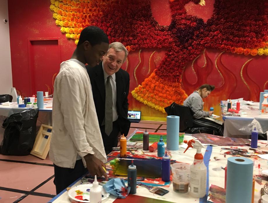 March 26 - Senator Durbin visited BUILD Chicago to learn more about its spring break programming