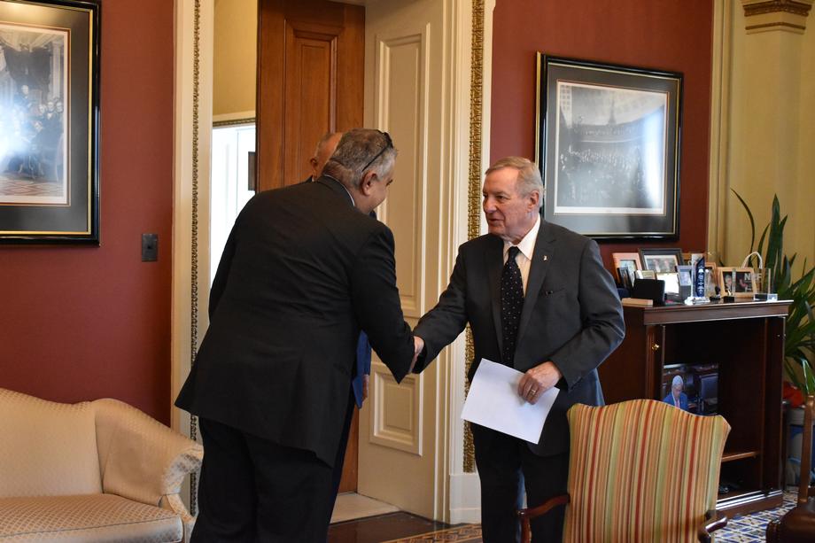 DURBIN MEETS WITH EGYPTIAN FOREIGN MINISTER SHOUKRY AND AMBASSADOR ZAHRAN TO DISCUSS CONFLICT IN GAZA AND REOPENING OF ITS HOSTPIALS