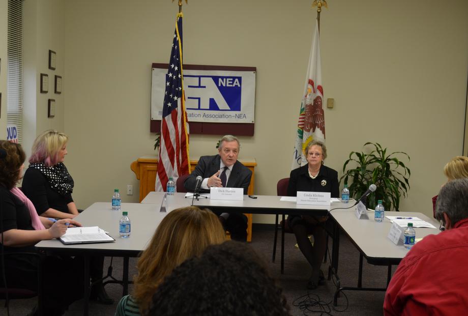 December 11, 2015 – I met with education leaders in Springfield to discuss the overhaul of No Child Left Behind.