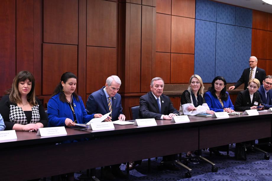 DURBIN, PORTMAN, UKRAINE CAUCUS MEET WITH MEMBERS OF THE UKRAINIAN PARLIAMENT 