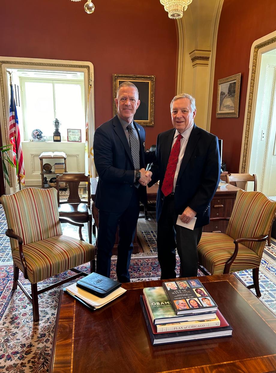 DURBIN MEETS WITH ADJUTANT GENERAL OF THE ILLINOIS NATIONAL GUARD