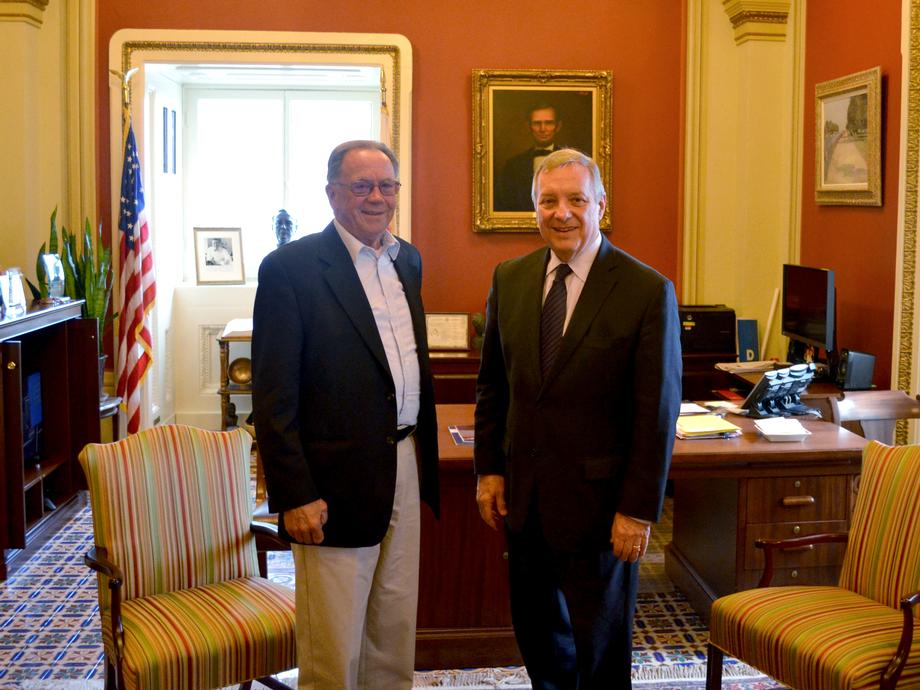 June 28, 2016 - Senator Durbin met with his guest to the Senate Rural Summit, Mike Campbell.