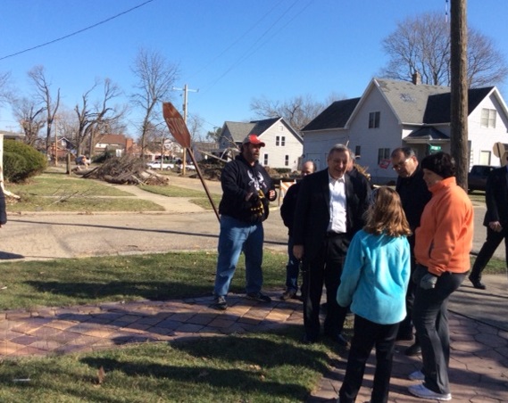 March 3, 2017 - Senator Durbin toured the communities affected by tornadoes in LaSalle County