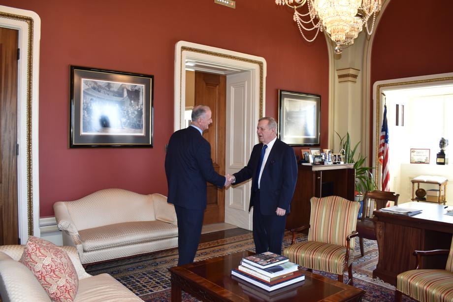 DURBIN MEETS WITH CEO OF LURIE CHILDREN’S HOSPITAL, DR. SHANLEY