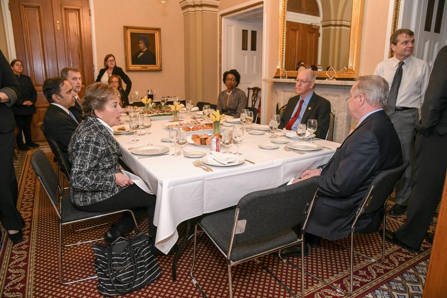 Durbin Hosts Governor JB Pritzker, Illinois Congressional Delegation, For Reception And Dinner