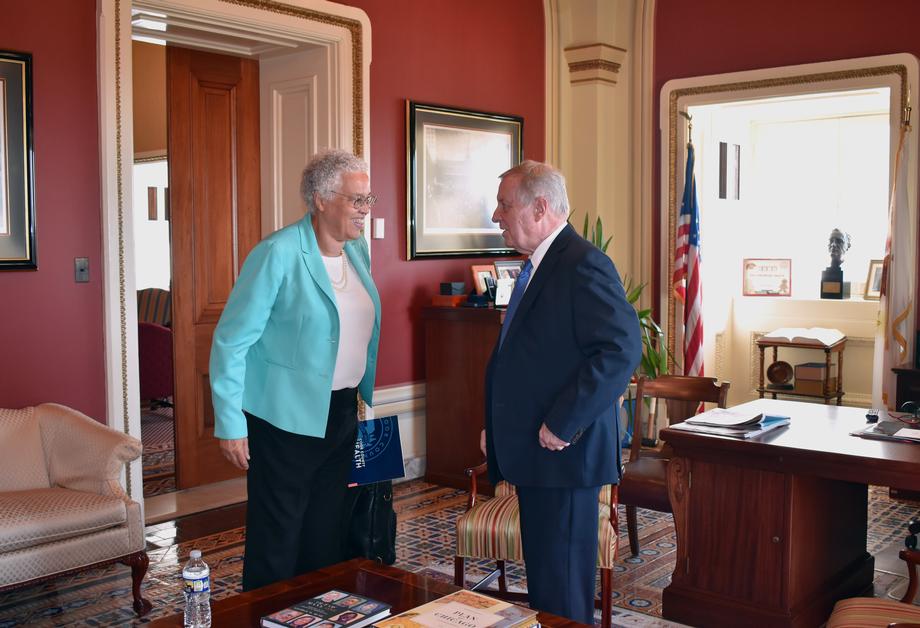 DURBIN MEETS WITH COOK COUNTY BOARD PRESIDENT PRECKWINKLE, COOK COUNTY HEALTH LEADERSHIP